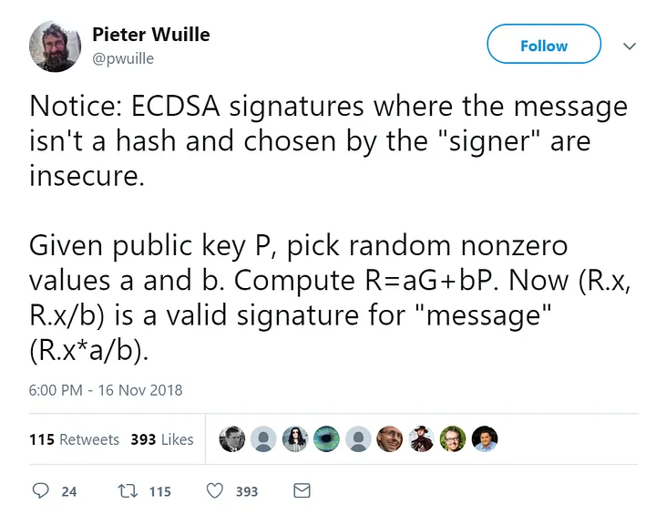 Faketoshi signature tweet