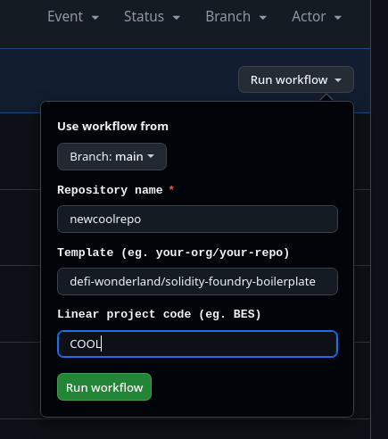 repo creation dialog in actions tab