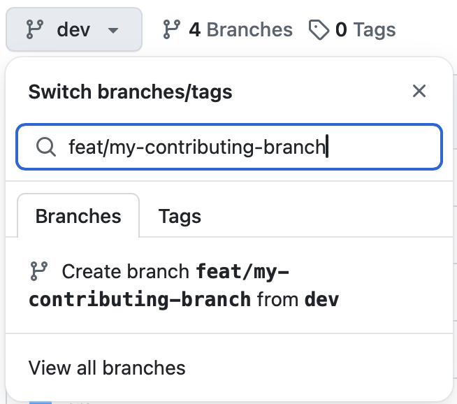 My contributing branch