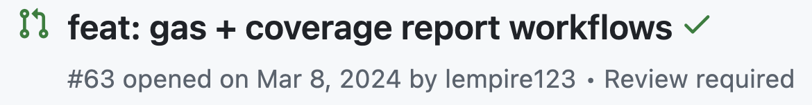 My open pull request